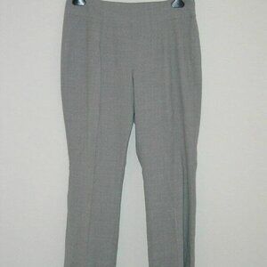 New AKRIS Argento Grey Wool Skinny Stretch Carla Crop Pants 8